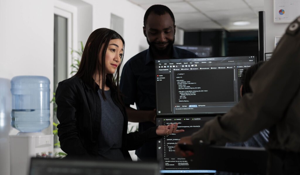 Two diverse programmers at work